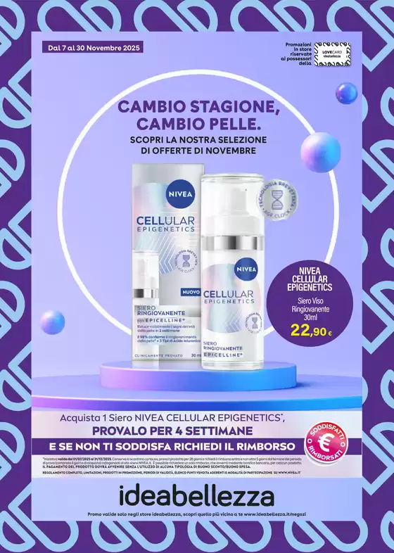 Volantino Idea bellezza a Napoli | Cambio stagione, cambio pelle | 2025-11-07T00:00:00.000Z - 2025-11-30T00:00:00.000Z