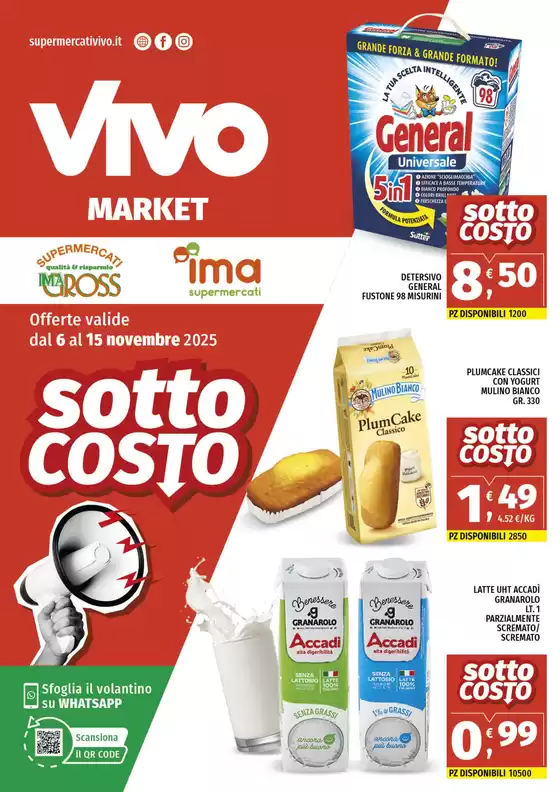 Volantino Vivo Market | Sottocosto | 2025-11-06T00:00:00.000Z - 2025-11-15T00:00:00.000Z