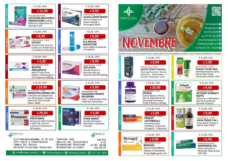 Volantino Farmacia Porcu a Bologna | Novembre | 2025-11-06T00:00:00.000Z - 2025-11-30T00:00:00.000Z