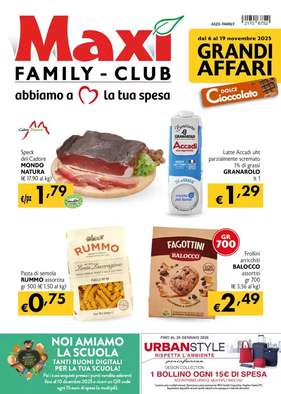 Volantino Maxì Family | Grandi affari | 2025-11-06T00:00:00.000Z - 2025-11-19T00:00:00.000Z