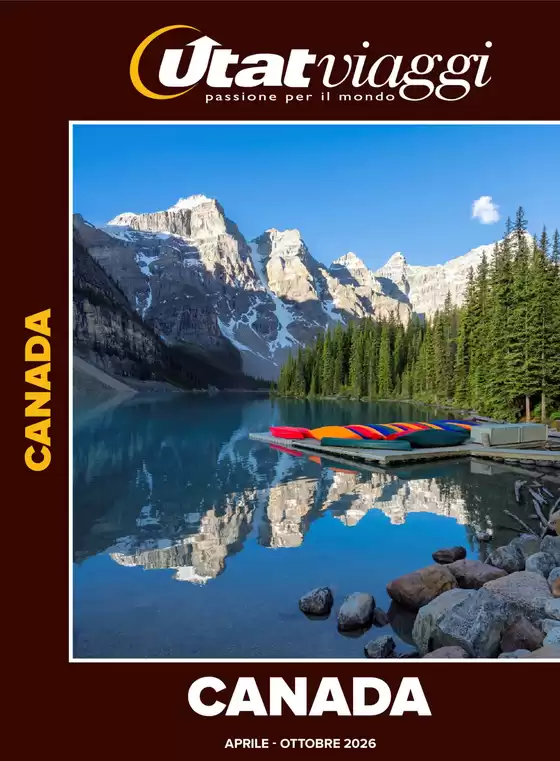 Volantino Utat viaggi a Pratola Serra | Canada 2026 | 2026-04-01T00:00:00.000Z - 2026-10-31T00:00:00.000Z
