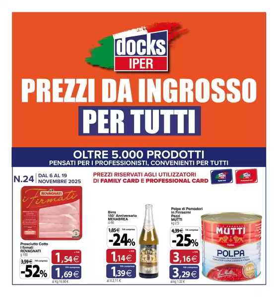 Volantino Docks Iper a Napoli | Prezzi da ingrosso per tutti | 2025-11-06T00:00:00.000Z - 2025-11-19T00:00:00.000Z