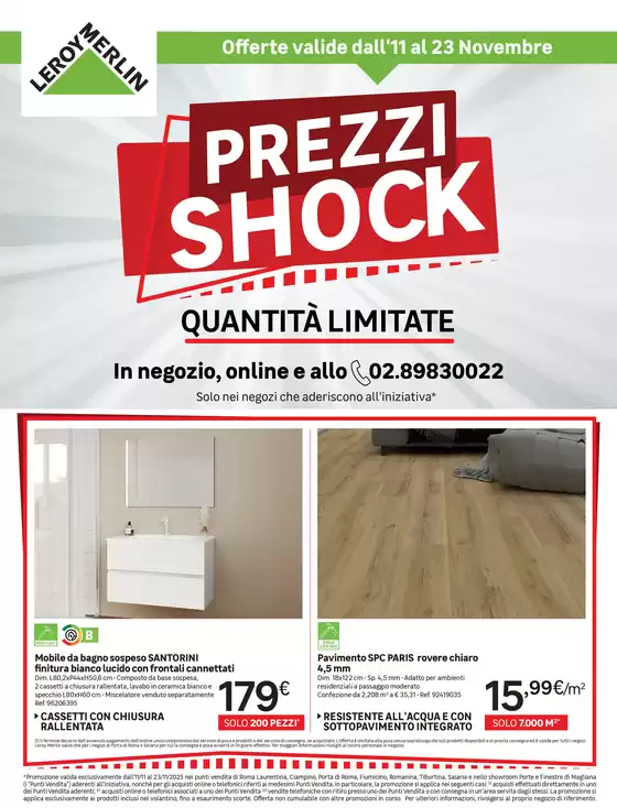 Volantino Leroy Merlin a Gerenzano | Prezzi shock da Leroy Merlin! | 2025-11-11T00:00:00.000Z - 2025-11-23T00:00:00.000Z