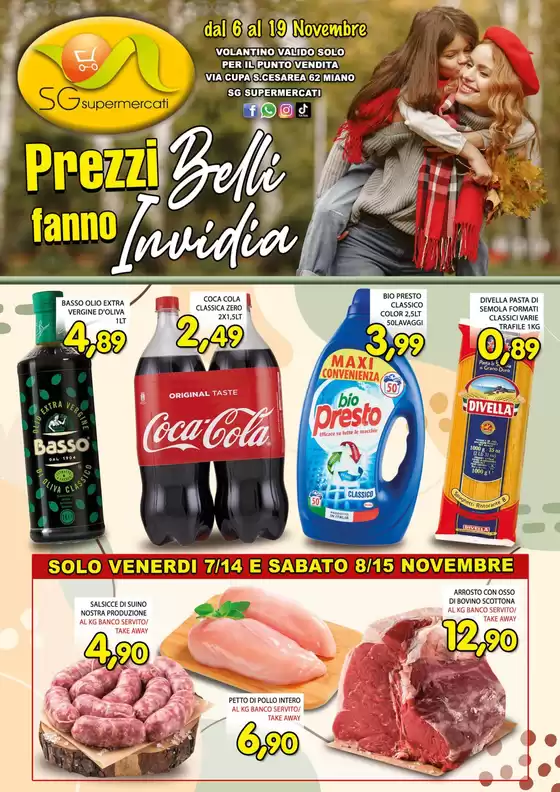 Volantino SG Supermercati a Napoli | Prezzi belli fanno invidia | 2025-11-06T00:00:00.000Z - 2025-11-19T00:00:00.000Z