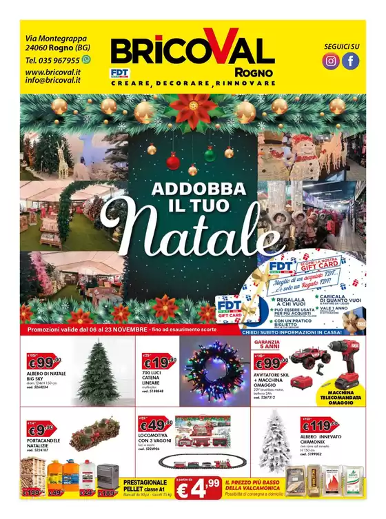 Volantino BricoVal a Ceggia | Addobba il tuo Natale | 2025-11-06T00:00:00.000Z - 2025-11-23T00:00:00.000Z