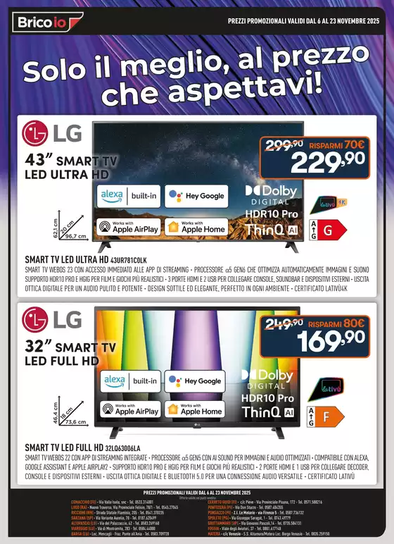 Volantino Bricoio a Pordenone | Solo il meglio, al prezzo che aspettavi! | 2025-11-06T00:00:00.000Z - 2025-11-23T00:00:00.000Z