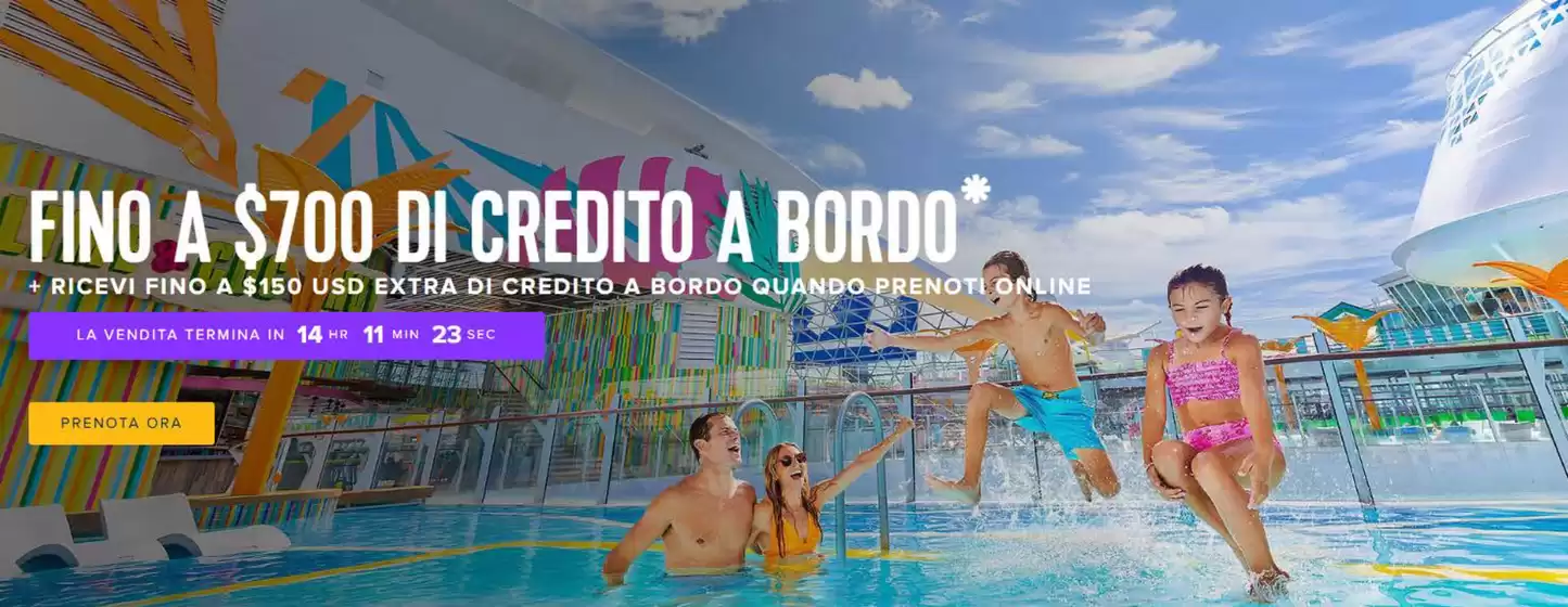 Volantino Royal Caribbean a Asti | Fino a $700 di credito a bordo | 2025-11-06T00:00:00.000Z - 2025-11-13T00:00:00.000Z