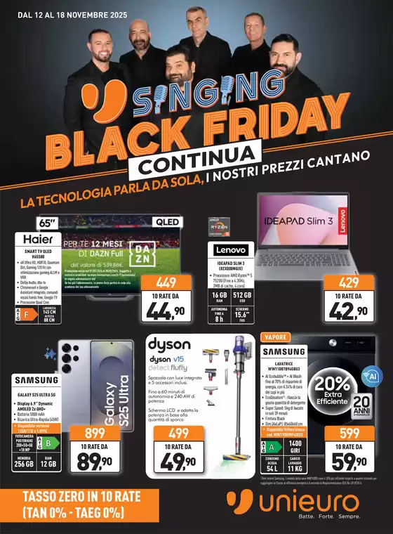 Volantino Unieuro a Biella | Singing Black Friday continua da Unieuro! | 2025-11-12T00:00:00.000Z - 2025-11-18T00:00:00.000Z