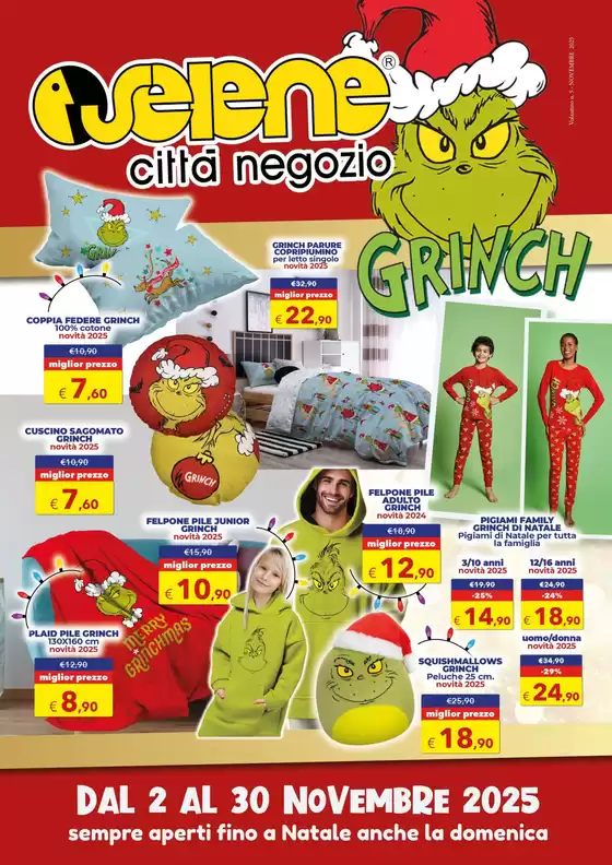Volantino Selene Città Negozio | Grinch | 2025-11-02T00:00:00.000Z - 2025-11-30T00:00:00.000Z