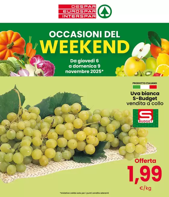 Volantino Eurospar a Mogoro | Occasioni del weekend | 2025-11-06T00:00:00.000Z - 2025-11-09T00:00:00.000Z