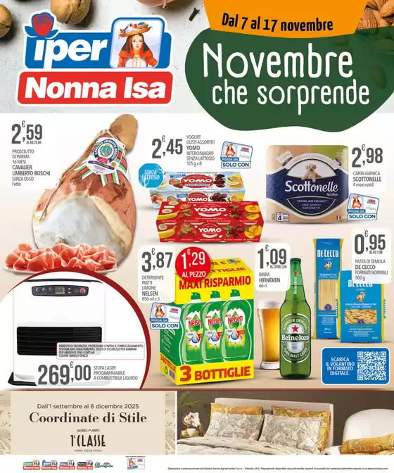 Volantino Iper Nonna Isa a Nichelino | Novembre che sorprese | 2025-11-07T00:00:00.000Z - 2025-11-17T00:00:00.000Z
