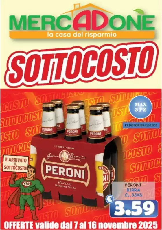Volantino MercADone a Ragusa | Sottocosto | 2025-11-07T00:00:00.000Z - 2025-11-16T00:00:00.000Z