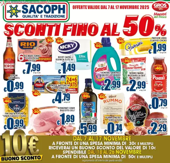 Volantino Sacoph a Gallarate | Sconti fino al 50% | 2025-11-07T00:00:00.000Z - 2025-11-17T00:00:00.000Z