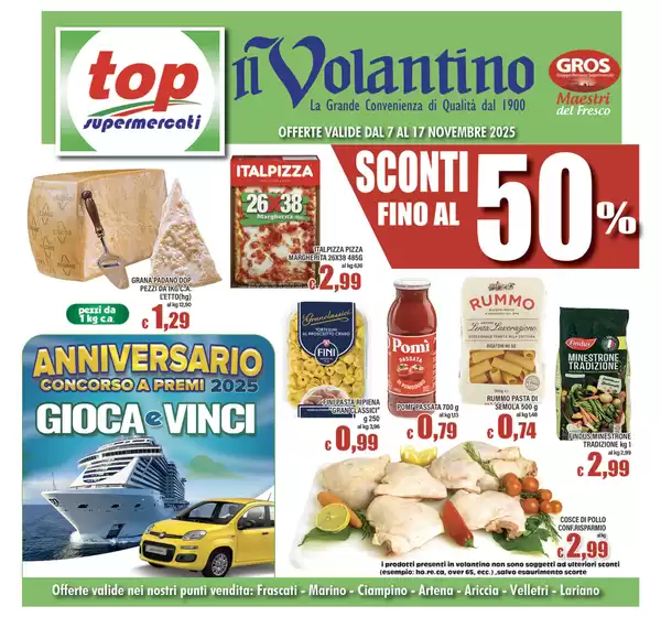 Volantino Top Supermercati a Gallarate | Sconti fino al 50% | 2025-11-07T00:00:00.000Z - 2025-11-17T00:00:00.000Z