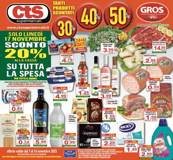 Volantino CTS Supermercati | Sconto 30% 40% 50% | 2025-11-07T00:00:00.000Z - 2025-11-16T00:00:00.000Z