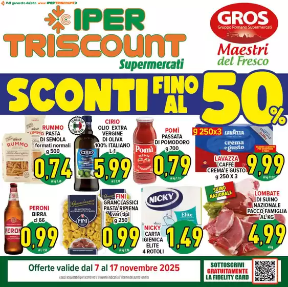 Volantino Iper Triscount a Tradate | Sconti fino al 50% | 2025-11-07T00:00:00.000Z - 2025-11-17T00:00:00.000Z