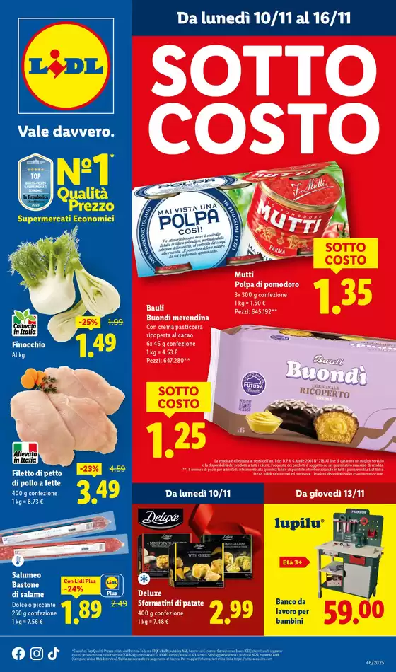 Volantino Lidl a Torino | Sottocosto | 2025-11-10T00:00:00.000Z - 2025-11-16T00:00:00.000Z
