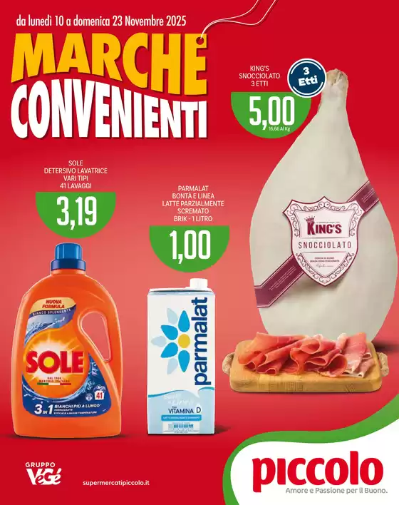 Volantino Supermercati Piccolo a Castelnuovo Calcea | Marche convenienti | 2025-11-10T00:00:00.000Z - 2025-11-23T00:00:00.000Z