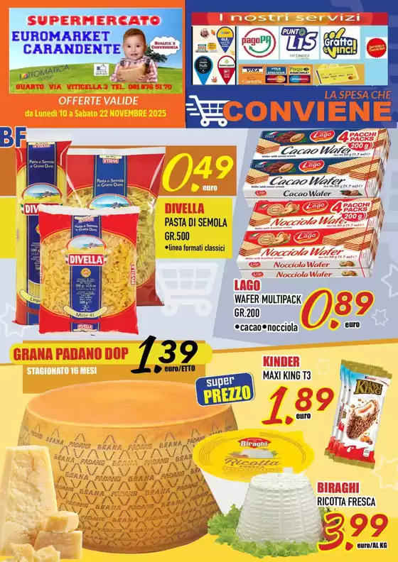 Volantino Euromarket Carandente a Pianoro | La spesa che conviene | 2025-11-10T00:00:00.000Z - 2025-11-22T00:00:00.000Z