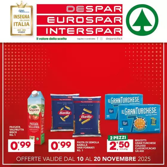 Volantino Eurospar a Pianoro | Offerte dal 10 al 20 novembre | 2025-11-10T00:00:00.000Z - 2025-11-20T00:00:00.000Z