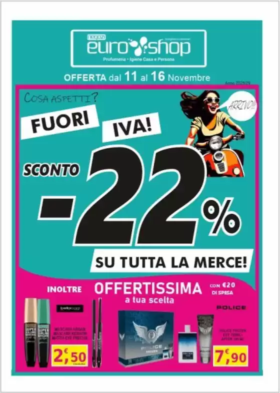 Volantino Euro Shop a Firenze | Sconto -22% | 2025-11-11T00:00:00.000Z - 2025-11-16T00:00:00.000Z