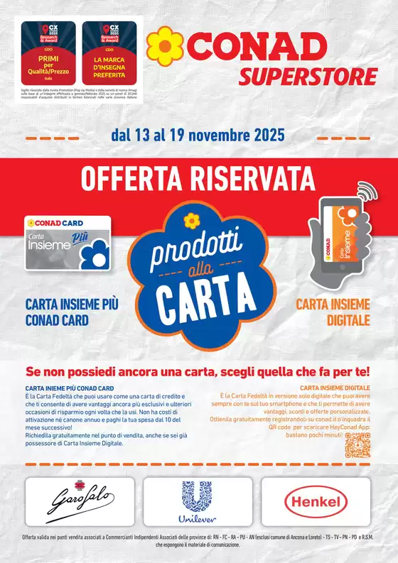 Volantino Conad Superstore a Portomaggiore | PRODOTTI ALLA CARTA | 2025-11-13T00:00:00.000Z - 2025-11-19T00:00:00.000Z