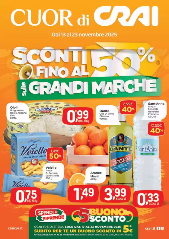 Volantino Crai a Portomaggiore | Grandi marche | 2025-11-13T00:00:00.000Z - 2025-11-23T00:00:00.000Z