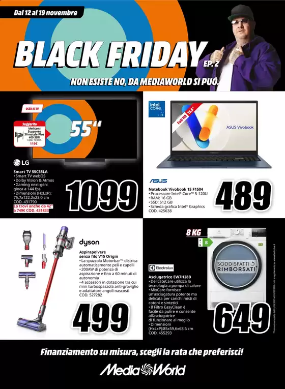 Volantino MediaWorld a Crotone | Black friday | 2025-09-01T00:00:00.000Z - 2026-02-28T00:00:00.000Z