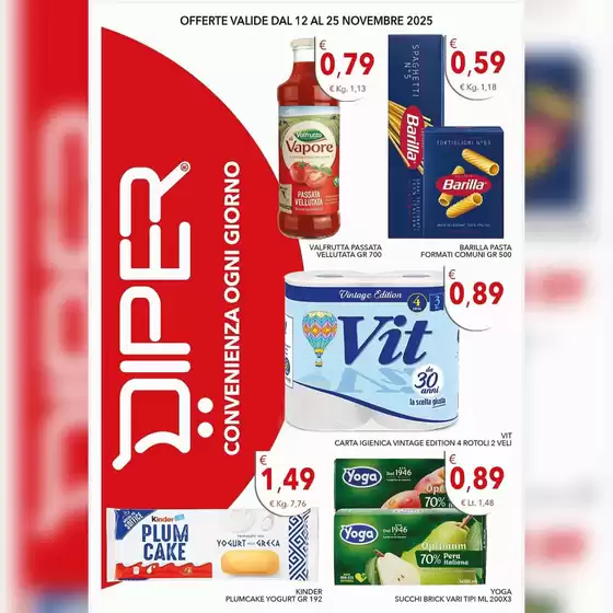 Volantino Diper Spesa | Convenienza ogni giorno | 2025-11-12T00:00:00.000Z - 2025-11-25T00:00:00.000Z