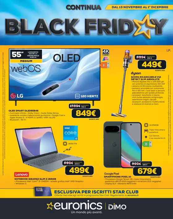 Volantino Euronics a Vietri di Potenza | Black Friday Continua! | 2025-11-13T00:00:00.000Z - 2025-12-01T00:00:00.000Z