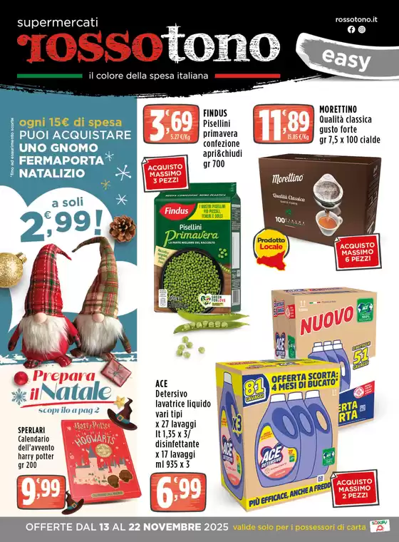 Volantino Supermercati Rossotono Easy a Vietri di Potenza | Prepara il Natale | 2025-11-13T00:00:00.000Z - 2025-11-22T00:00:00.000Z