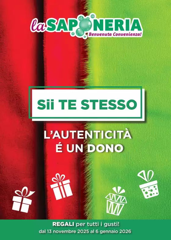 Volantino La Saponeria a Conegliano | Bencenuta Convenienza! | 2025-11-13T00:00:00.000Z - 2026-01-06T00:00:00.000Z