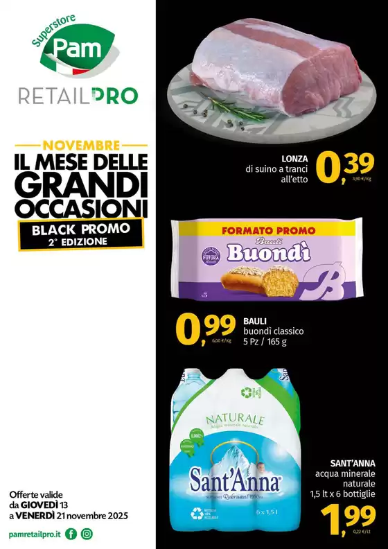 Volantino Pam RetailPro a Trabia | Il mese delle grandi occasioni | 2025-11-13T00:00:00.000Z - 2025-11-21T00:00:00.000Z
