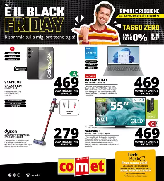 Volantino Comet a Aci Bonaccorsi | Black Friday da Comet! | 2025-11-13T00:00:00.000Z - 2025-11-25T00:00:00.000Z