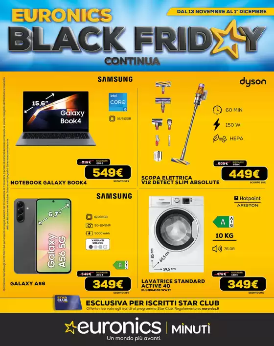Volantino Euronics | Il Black Friday di Euronics ...continua! | 2025-11-13T00:00:00.000Z - 2025-12-01T00:00:00.000Z