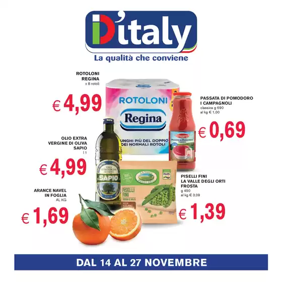 Volantino D'Italy | La qualità che conviene | 2025-11-14T00:00:00.000Z - 2025-11-27T00:00:00.000Z