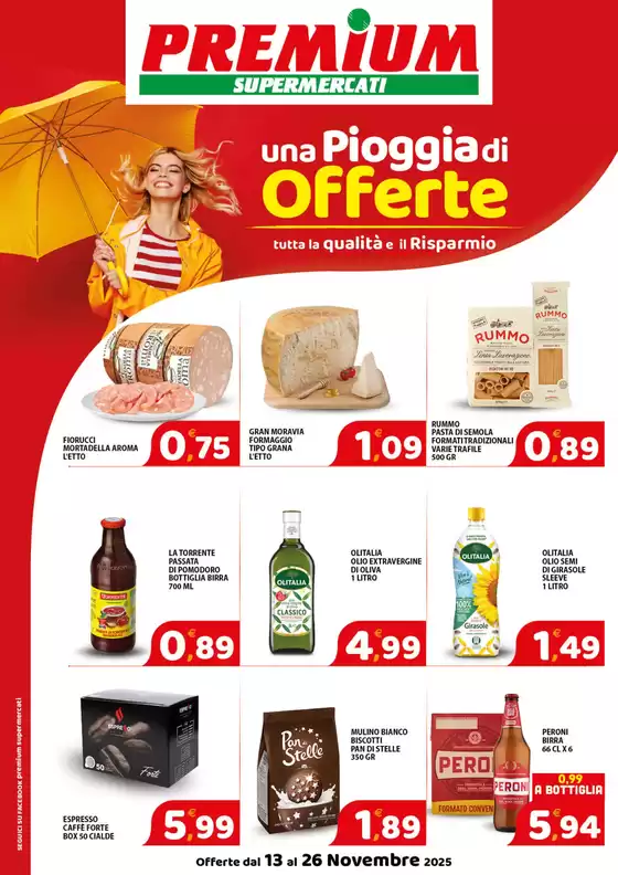 Volantino Premium Supermercati a Fuscaldo | Una Pioggia di Offerte | 2025-11-13T00:00:00.000Z - 2025-11-26T00:00:00.000Z
