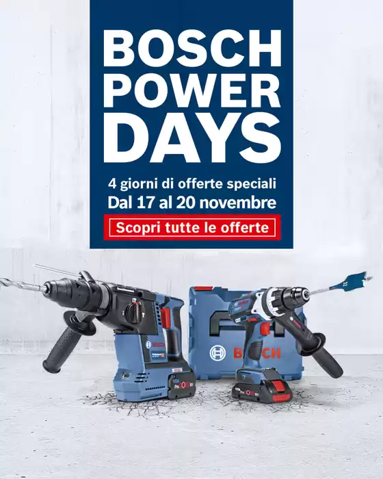 Volantino Zanutta a Bari | Bosch power days | 2025-11-14T00:00:00.000Z - 2025-11-20T00:00:00.000Z