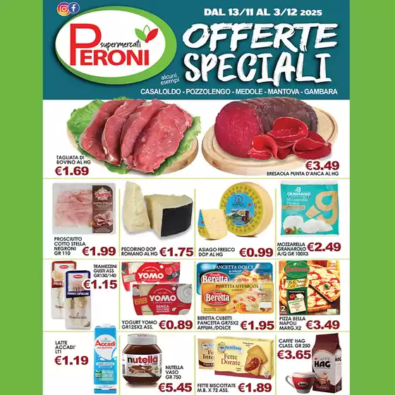 Volantino Supermercati Peroni a Fuscaldo | Offerte speciali | 2025-11-14T00:00:00.000Z - 2025-12-03T00:00:00.000Z