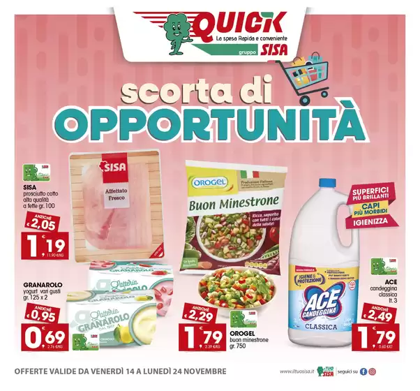 Volantino Quick Sisa | Scorta di opportunita | 2025-11-14T00:00:00.000Z - 2025-11-24T00:00:00.000Z
