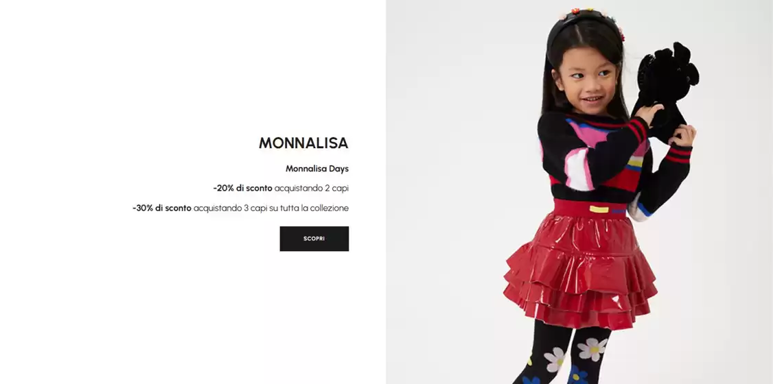 Volantino San Marino Outlet Experience | Monnalisa days | 2025-11-14T00:00:00.000Z - 2025-11-20T00:00:00.000Z