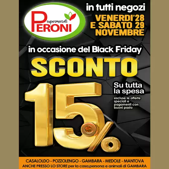 Volantino Supermercati Peroni a Palermo | Sconto 15% | 2025-11-17T00:00:00.000Z - 2025-11-29T00:00:00.000Z
