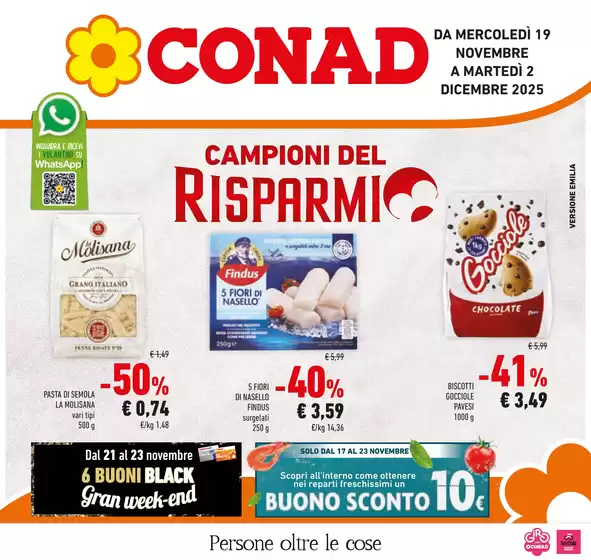 Volantino Conad a Vieste | Campioni del risparmio | 2025-11-19T00:00:00.000Z - 2025-12-02T00:00:00.000Z