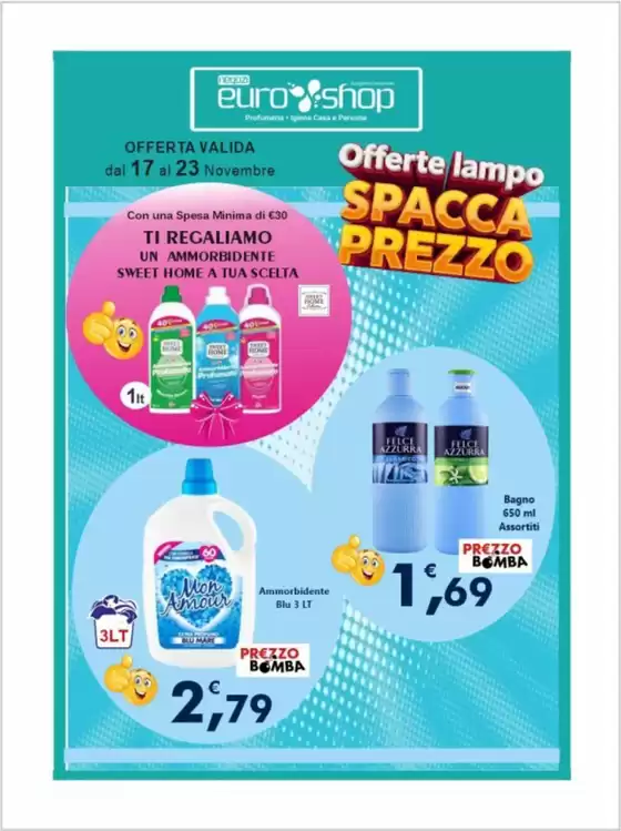 Volantino Euro Shop | Offerte lampo spacca prezzo | 2025-11-17T00:00:00.000Z - 2025-11-23T00:00:00.000Z