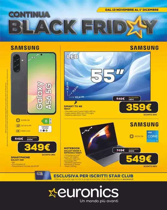 Volantino Euronics a Apricena | Continua il Black Friday - Bonus Elettrodomestici | 2025-11-13T00:00:00.000Z - 2025-12-01T00:00:00.000Z