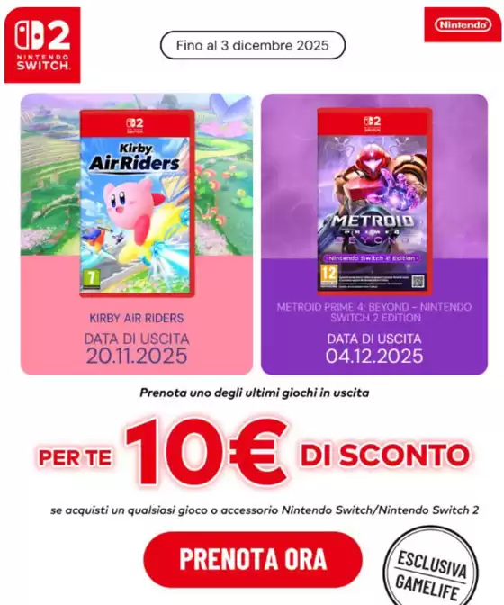 Volantino GameStop a Alcamo | Per te 10 euro di sconto | 2025-11-17T00:00:00.000Z - 2025-12-03T00:00:00.000Z