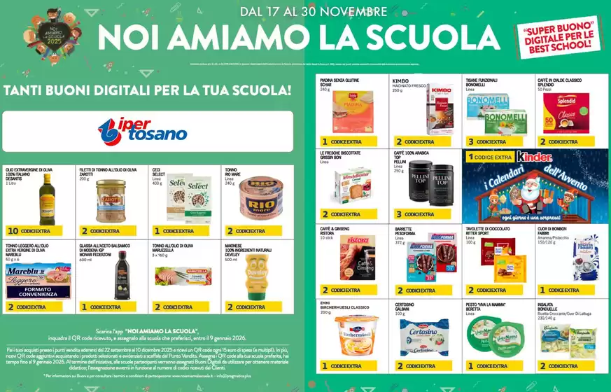 Volantino Iper Tosano | Noi amiamo la scuola | 2025-11-18T00:00:00.000Z - 2025-11-30T00:00:00.000Z