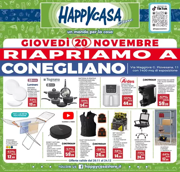 Volantino Happy Casa Store a Casalanguida | Nuova apertura Conegliano | 2025-11-20T00:00:00.000Z - 2025-12-24T00:00:00.000Z