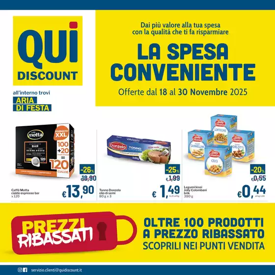 Volantino Qui Discount | La spesa conveniente | 2025-11-18T00:00:00.000Z - 2025-11-30T00:00:00.000Z