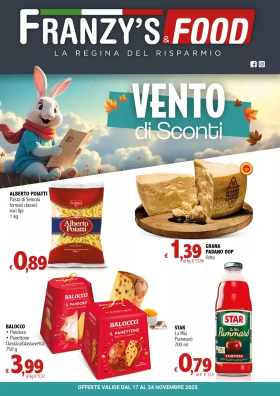 Volantino Franzy's Food a Mesagne | Vento di sconti | 2025-11-17T00:00:00.000Z - 2025-11-24T00:00:00.000Z